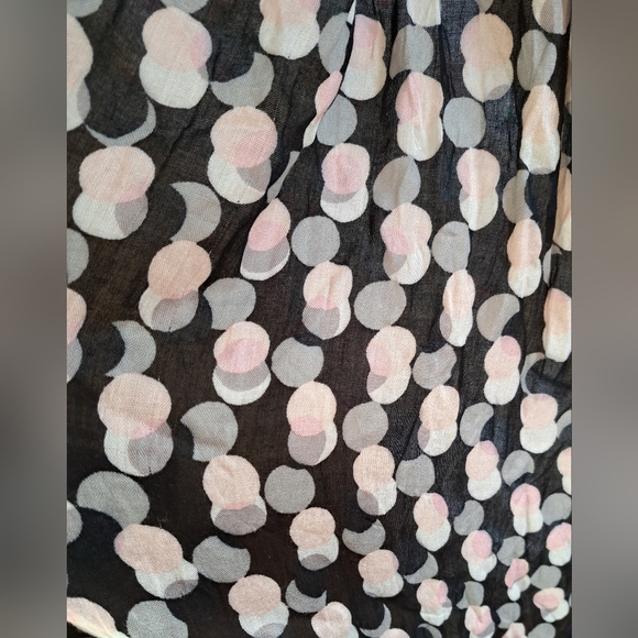 NWT Kate Spade Viscose Pink Black & Grey Steal The Spotlight Casual Scarf Wrap - Picture 3 of 7